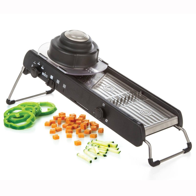 PL8 Professional Cubing Mandoline - Versatile Vegetable Slicer with Integrated Cubing System, Adjustable Blades for Cubes, Slices, and Julienned Cuts - Image 3